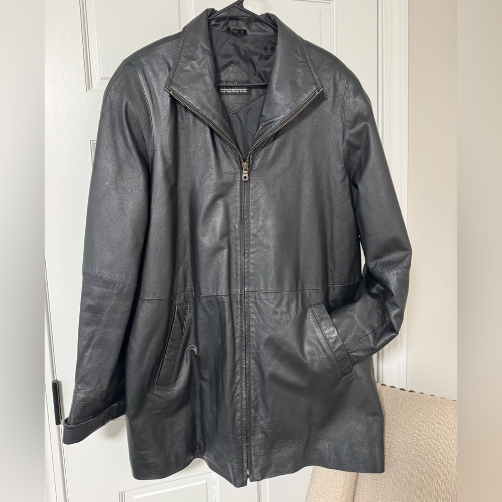 Vintage Men's Black Leather Jacket